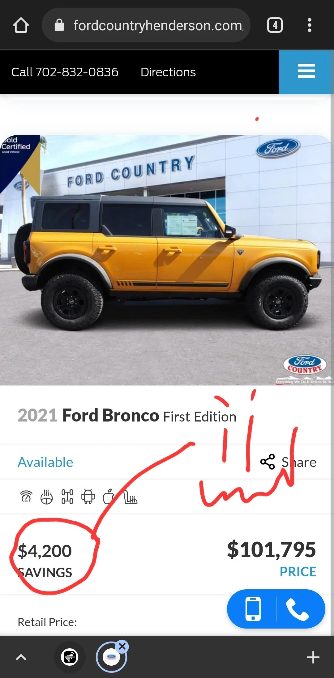 Ford Bronco 12 Broncos Available Screenshot_20220414-195327_Chrom