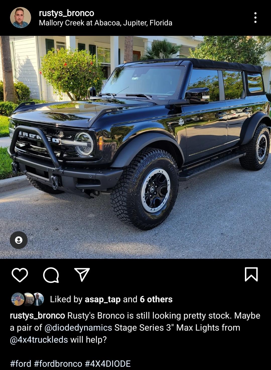 Ford Bronco GIVEAWAY | Win a set of Diode Dynamics SS3 Max Pillar Lights! Screenshot_20220415-100515_Instagram