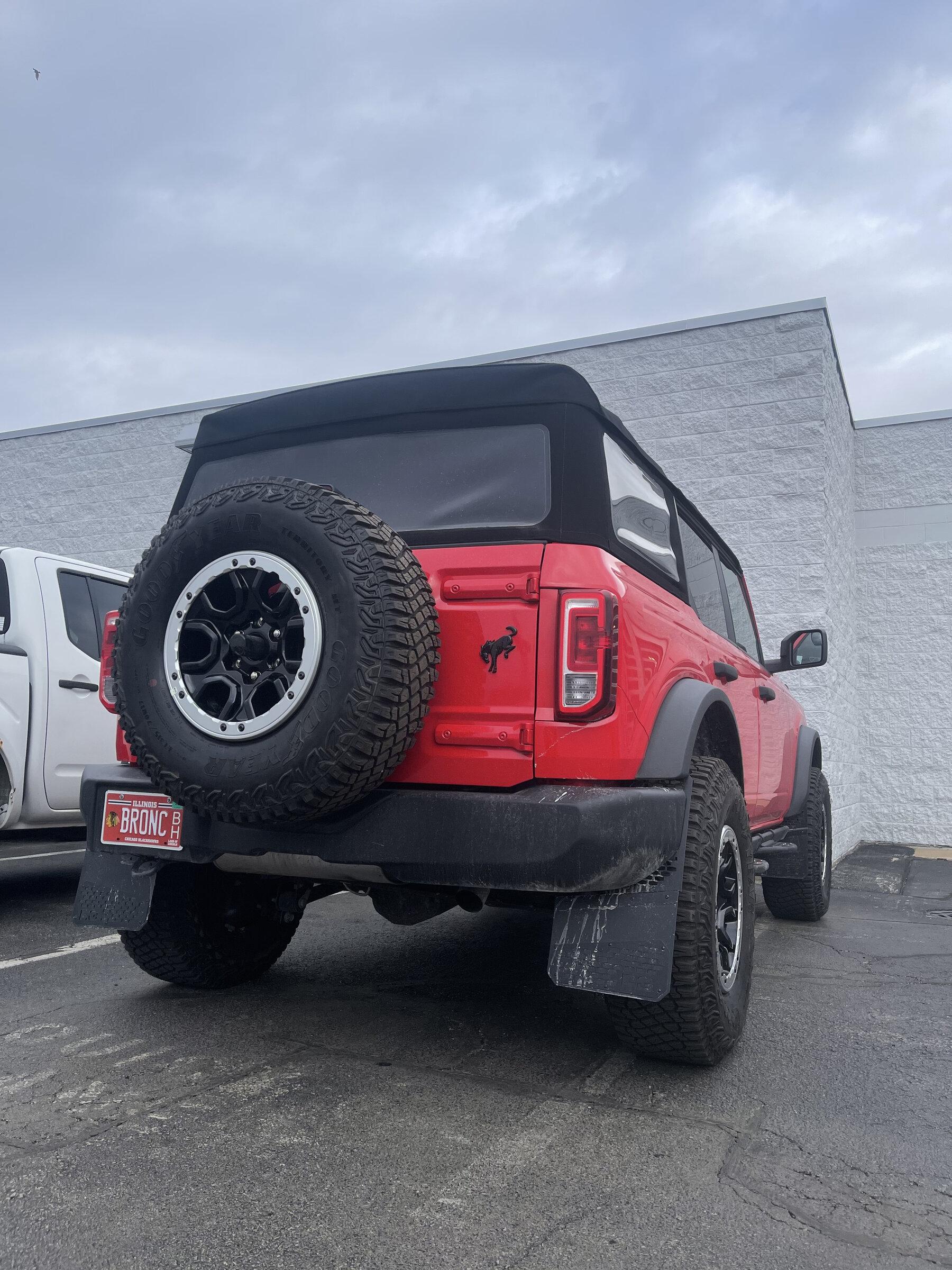 Ford Bronco Rek Gen Mud Flaps installed on my Sasquatch F9CC349E-945C-48EE-82D2-7C14DFE58B92
