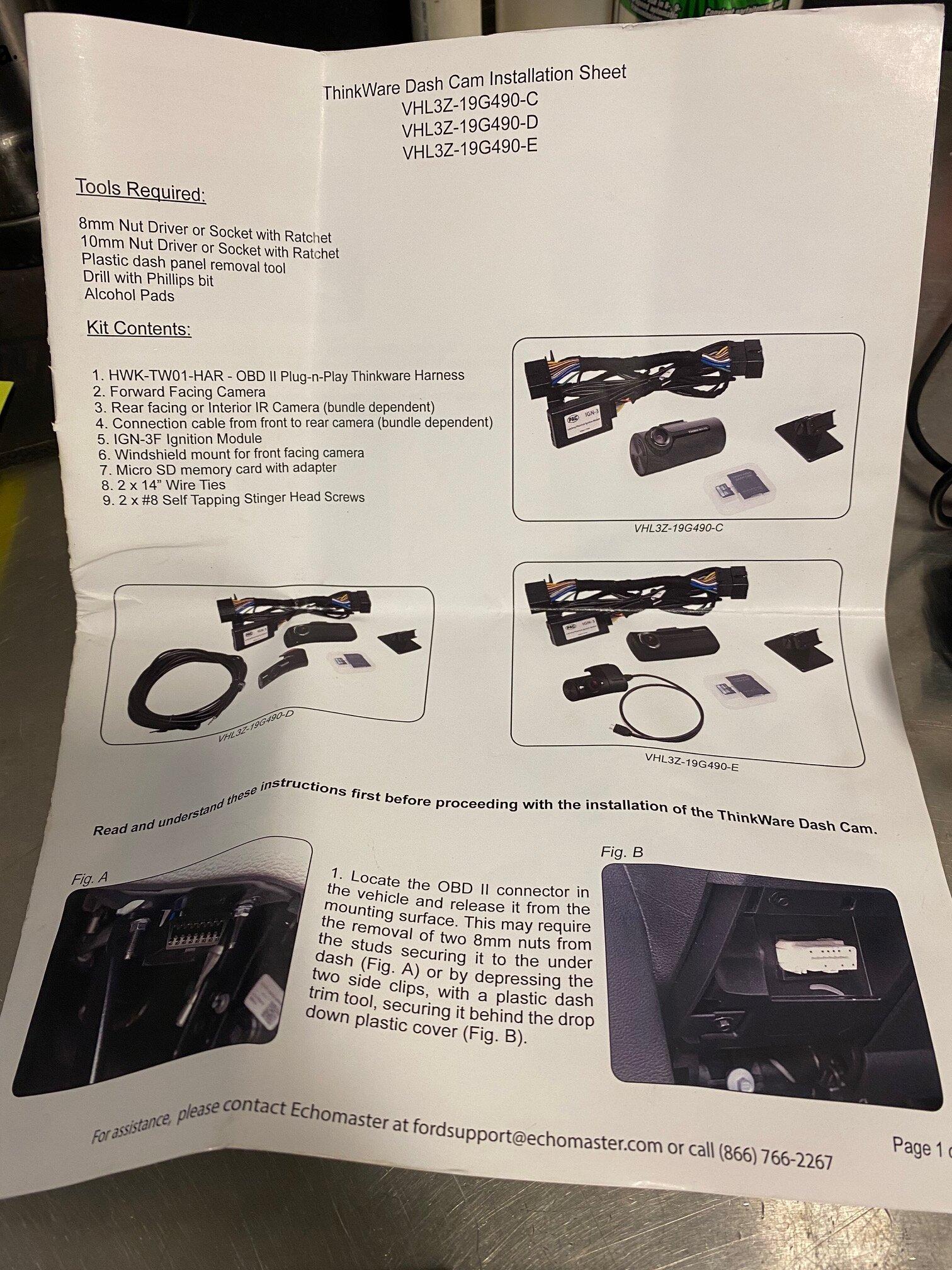 Ford Bronco Ford Accessory Dash camera with rear facing camera IMG_4335