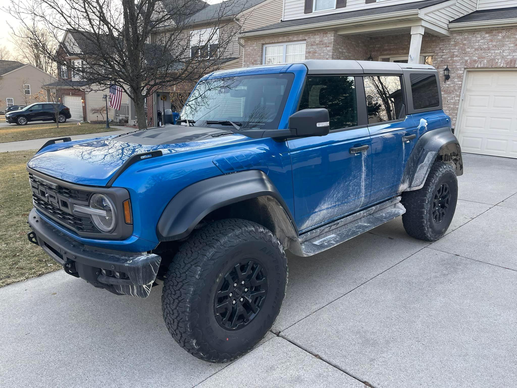 Ford Bronco Velocity Blue Raptor Bronco With MGV Interior Pics and Fly-By Video Sound Clip Velocity Blue Bronco Raptor with interior photos and engine exhaust video sound 1