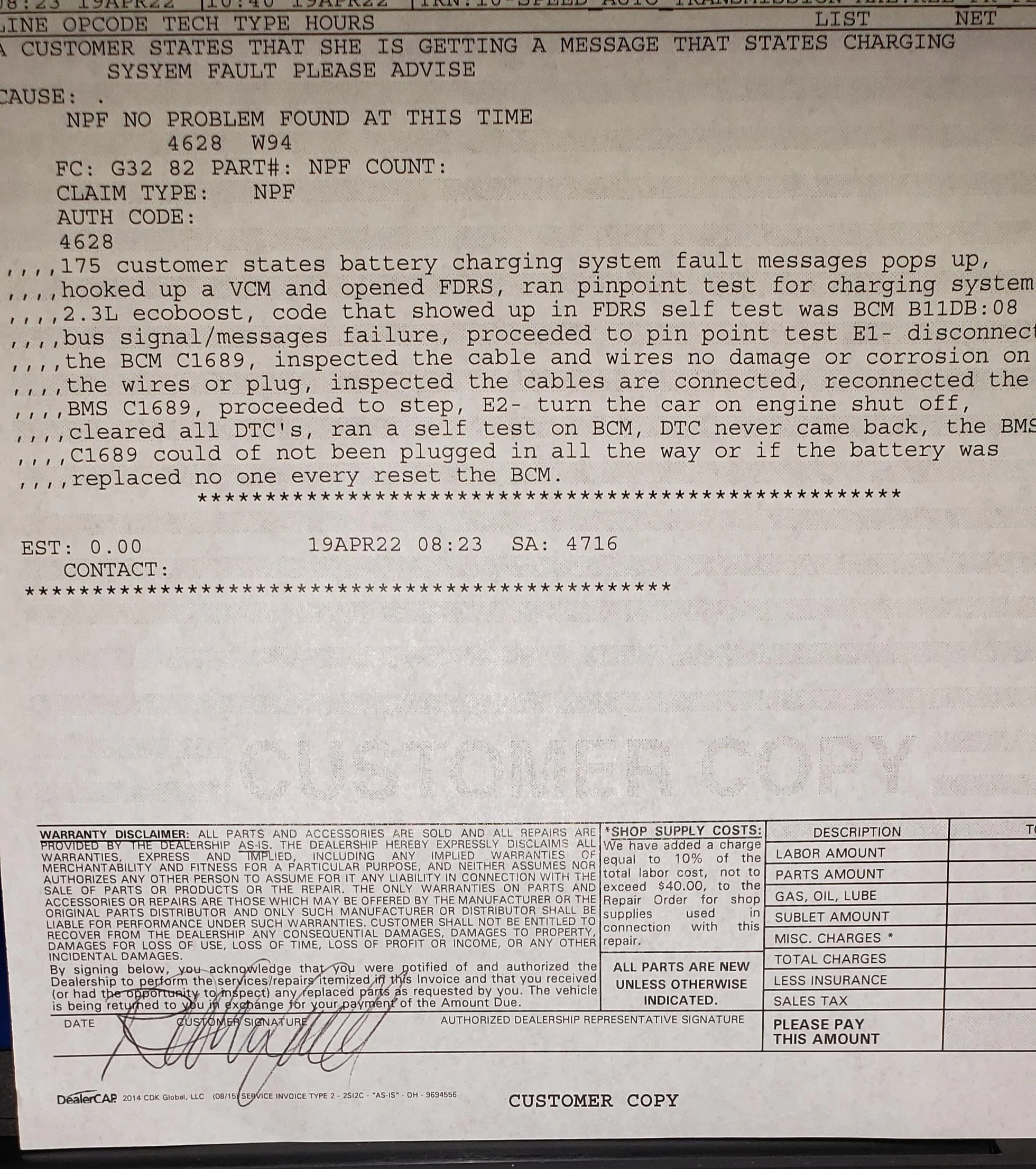Ford Bronco Charge System Fault With Only 8 Miles 20220420_072413