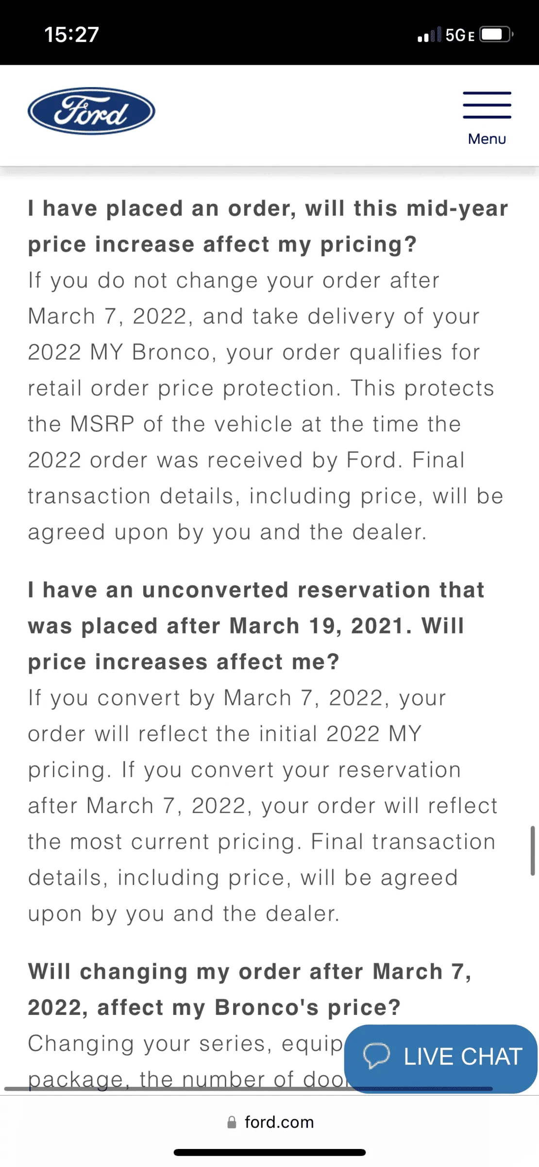 Ford Bronco Retail Order Price Protection Question FB7800EF-5F0B-49DA-8ACB-AA679CEC2195