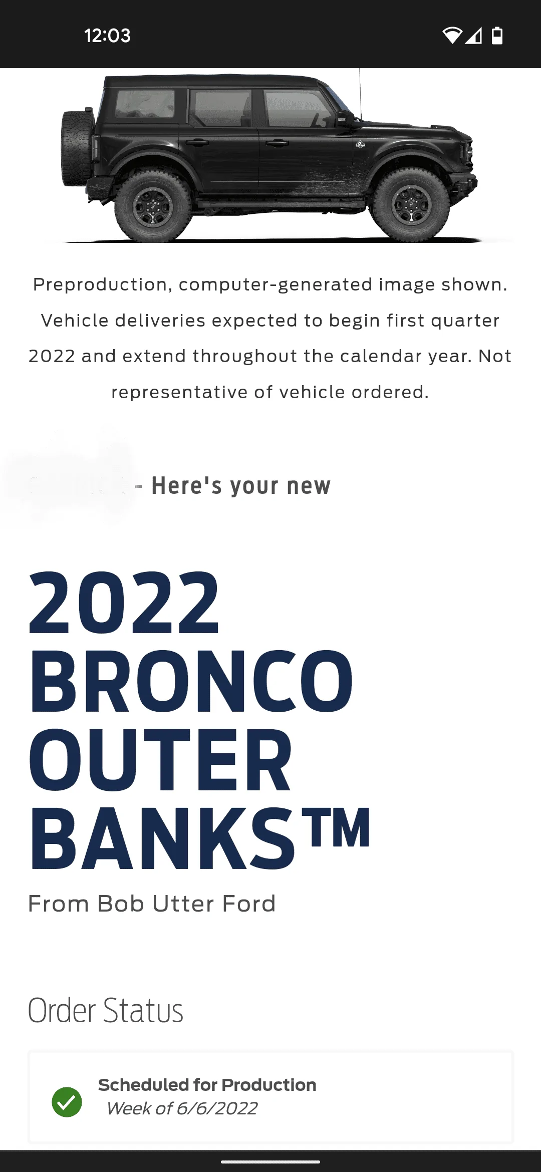 Ford Bronco ⏱ Bronco Scheduling Next Week (4/18) For Build Weeks 5/30-6/27 and 7/11-7/25 1650564777710