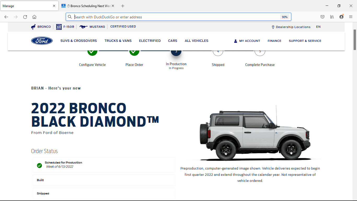 Ford Bronco ⏱ Bronco Scheduling Next Week (4/18) For Build Weeks 5/30-6/27 and 7/11-7/25 1650600364570