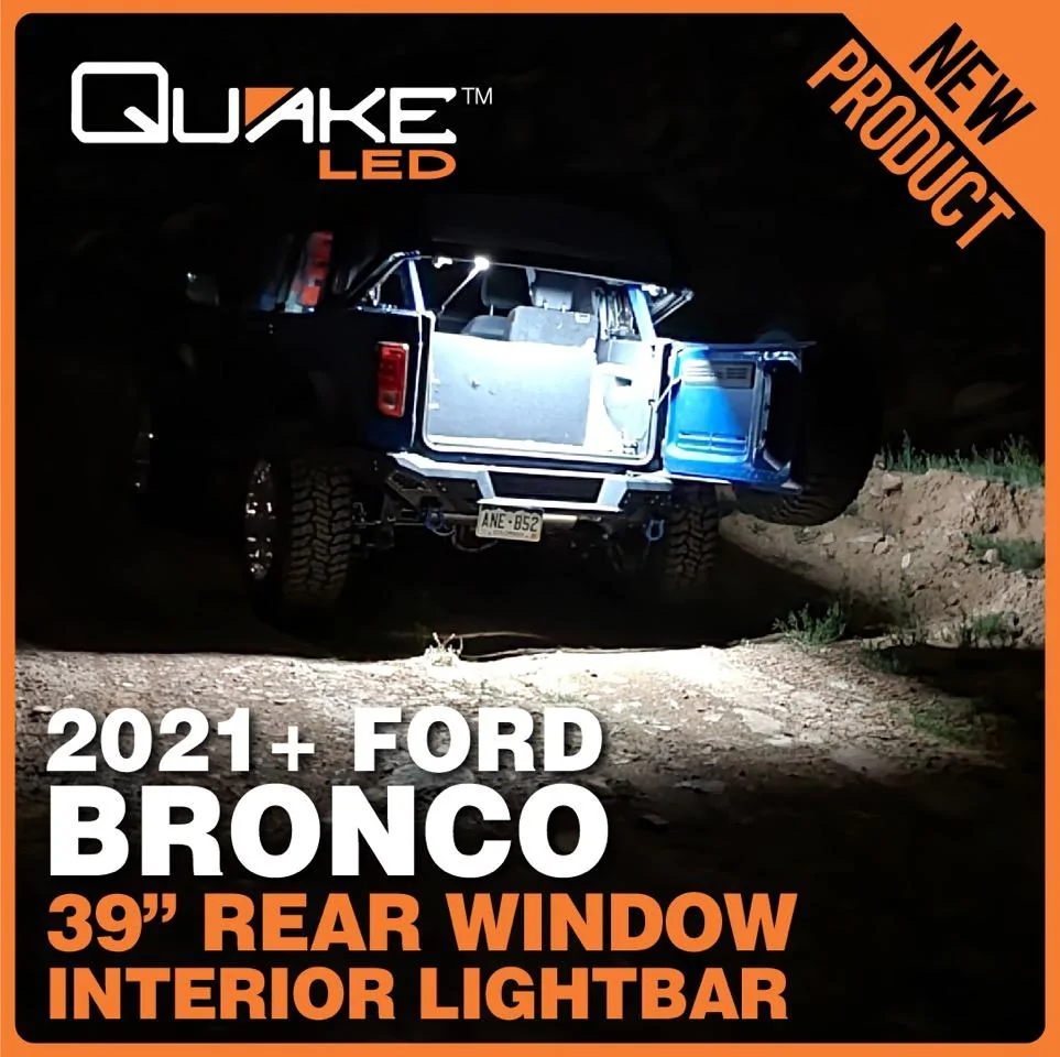 Ford Bronco Quake LED Releases NEW Ford Bronco Interior LED Lightbar for Cargo Area and Rear Tailgate Lighting! QTE1306 Bronco_Interior-10