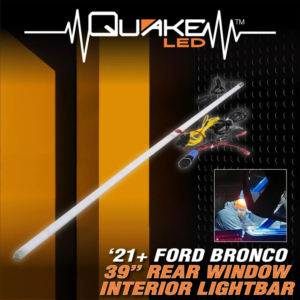 Ford Bronco Quake LED Releases NEW Ford Bronco Interior LED Lightbar for Cargo Area and Rear Tailgate Lighting! QTE1306 Bronco_Interior-04