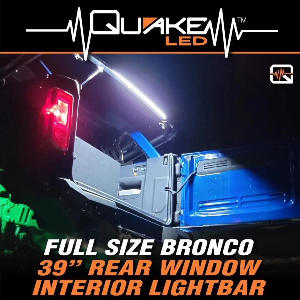 Ford Bronco Quake LED Releases NEW Ford Bronco Interior LED Lightbar for Cargo Area and Rear Tailgate Lighting! QTE1306 Bronco_Interior-05