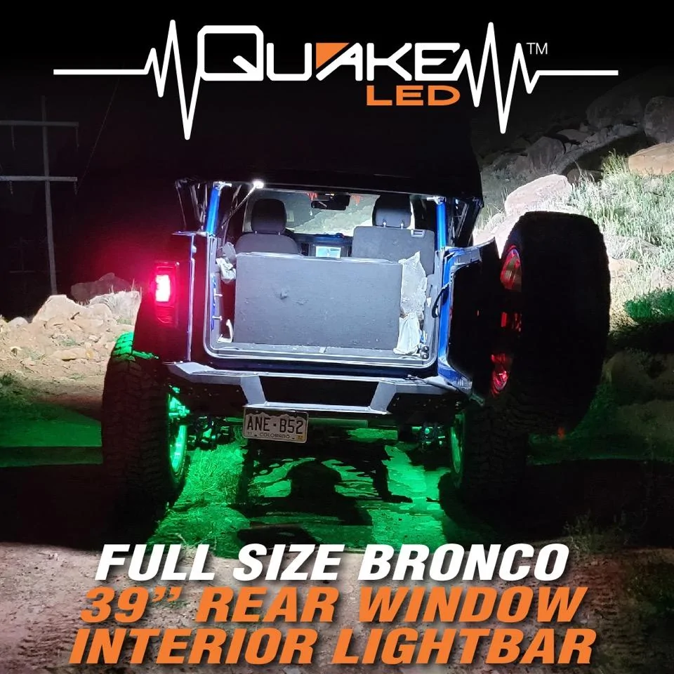 Ford Bronco Quake LED Releases NEW Ford Bronco Interior LED Lightbar for Cargo Area and Rear Tailgate Lighting! QTE1306 Bronco_Interior-02