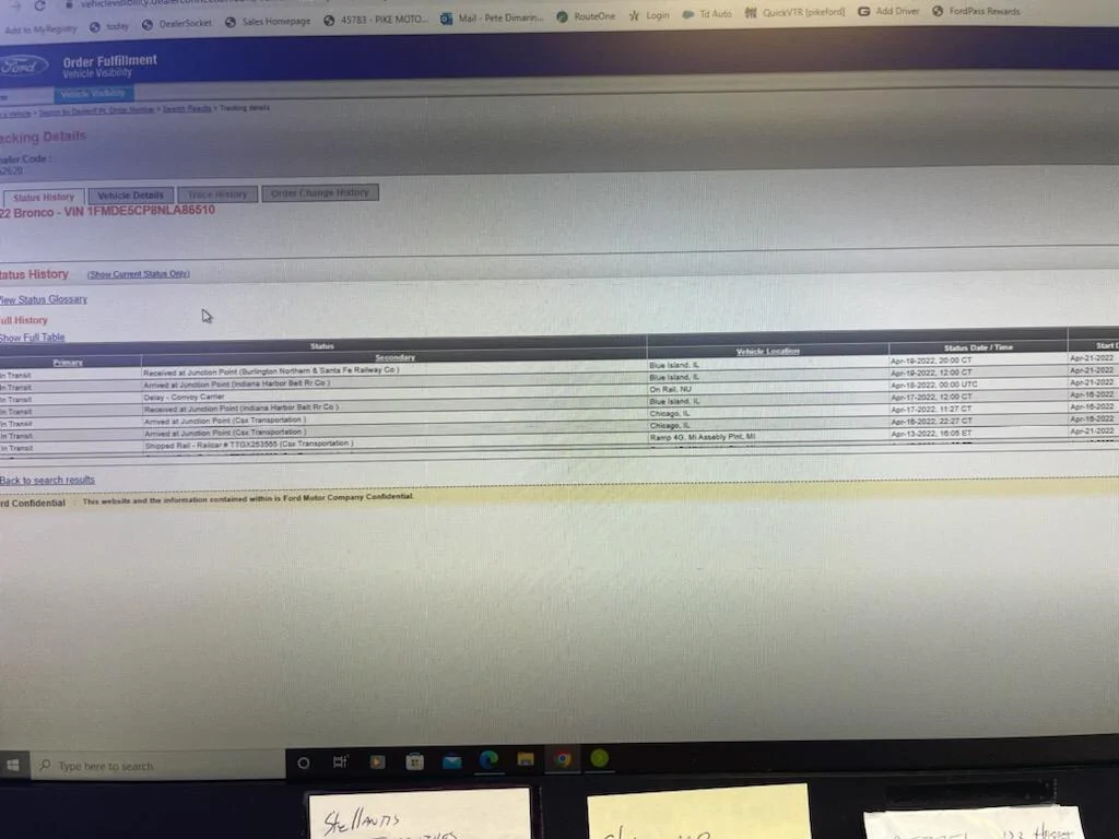 Ford Bronco Does CSX stop tracking? 672256474