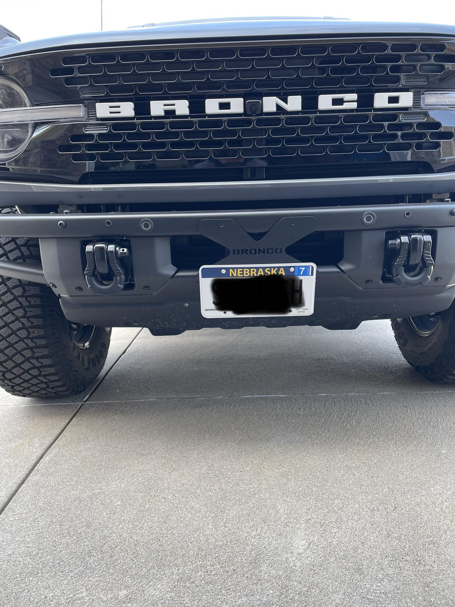Ford Bronco Front license plate mount options? 49912CB1-A717-4752-8169-816D979268E8