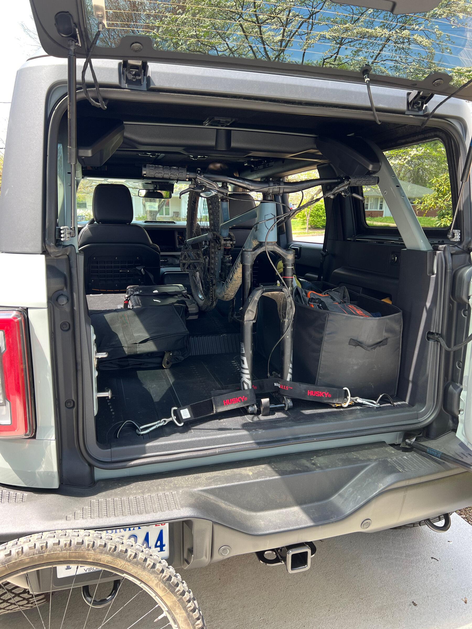 Ford Bronco Interior Bike Rack IMG_0089