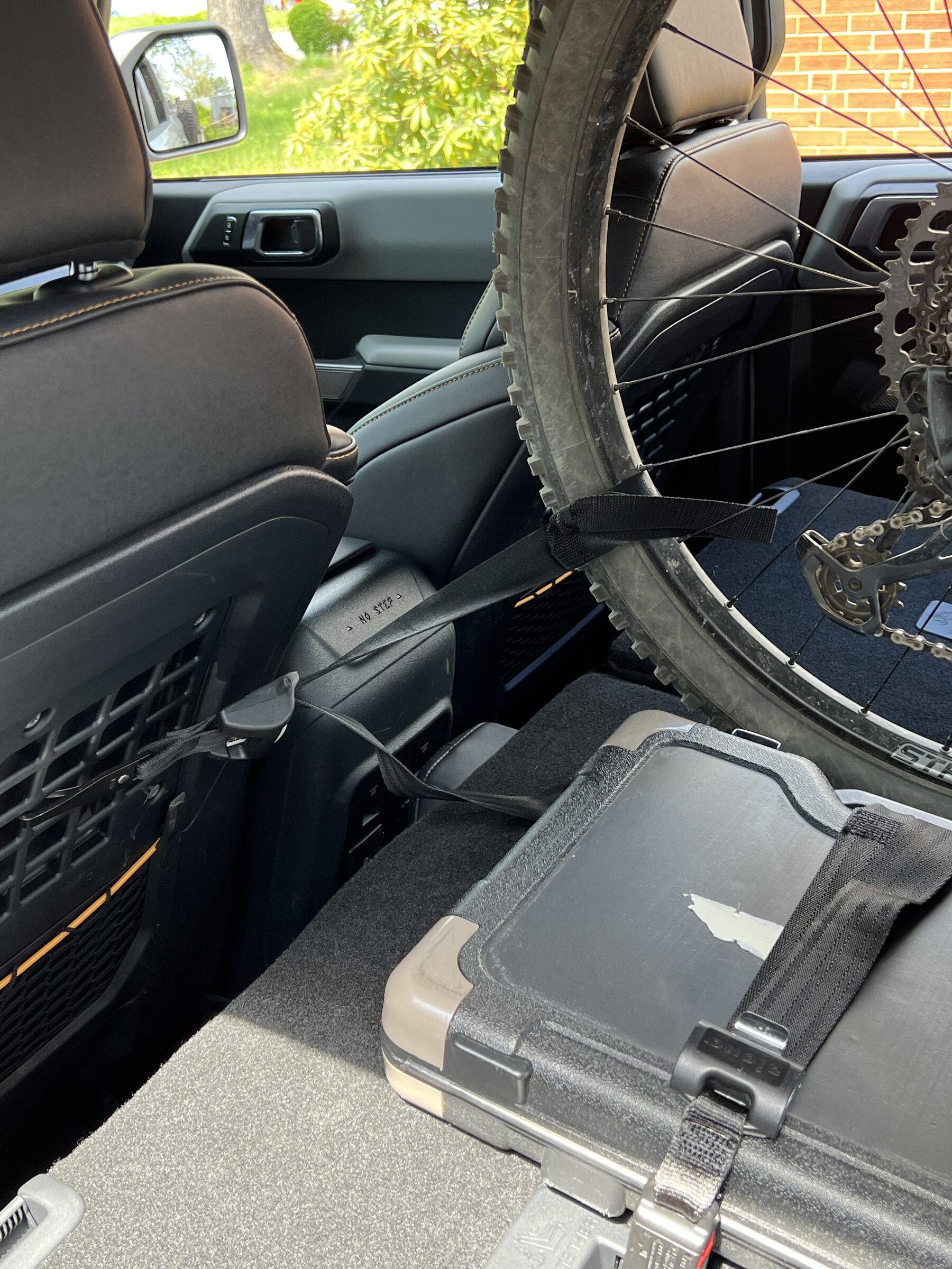 Ford Bronco Interior Bike Rack IMG_0090