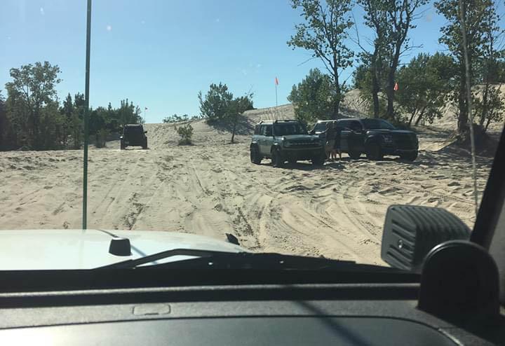 Ford Bronco More Broncos testing at Silver Lake Sand Dunes 2021 Bronco sasquatch dunes 1