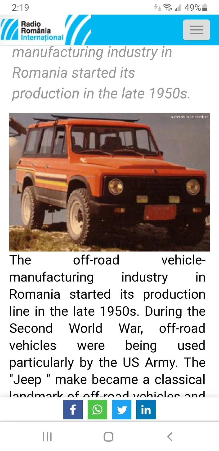 Ford Bronco Do you remember the romanian aro? Screenshot_20200903-141943_Chrom