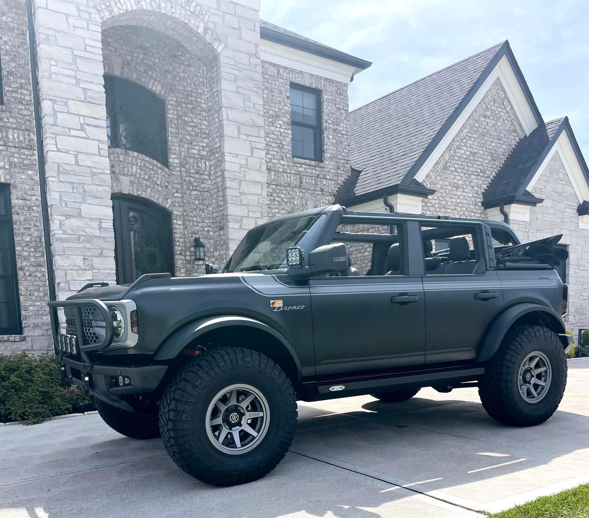Ford Bronco Stealth Bronco Build With Custom Grill Guard, 37's, 2.5" Lift, Icon Wheels XPEL Stealth Bronco Build 6