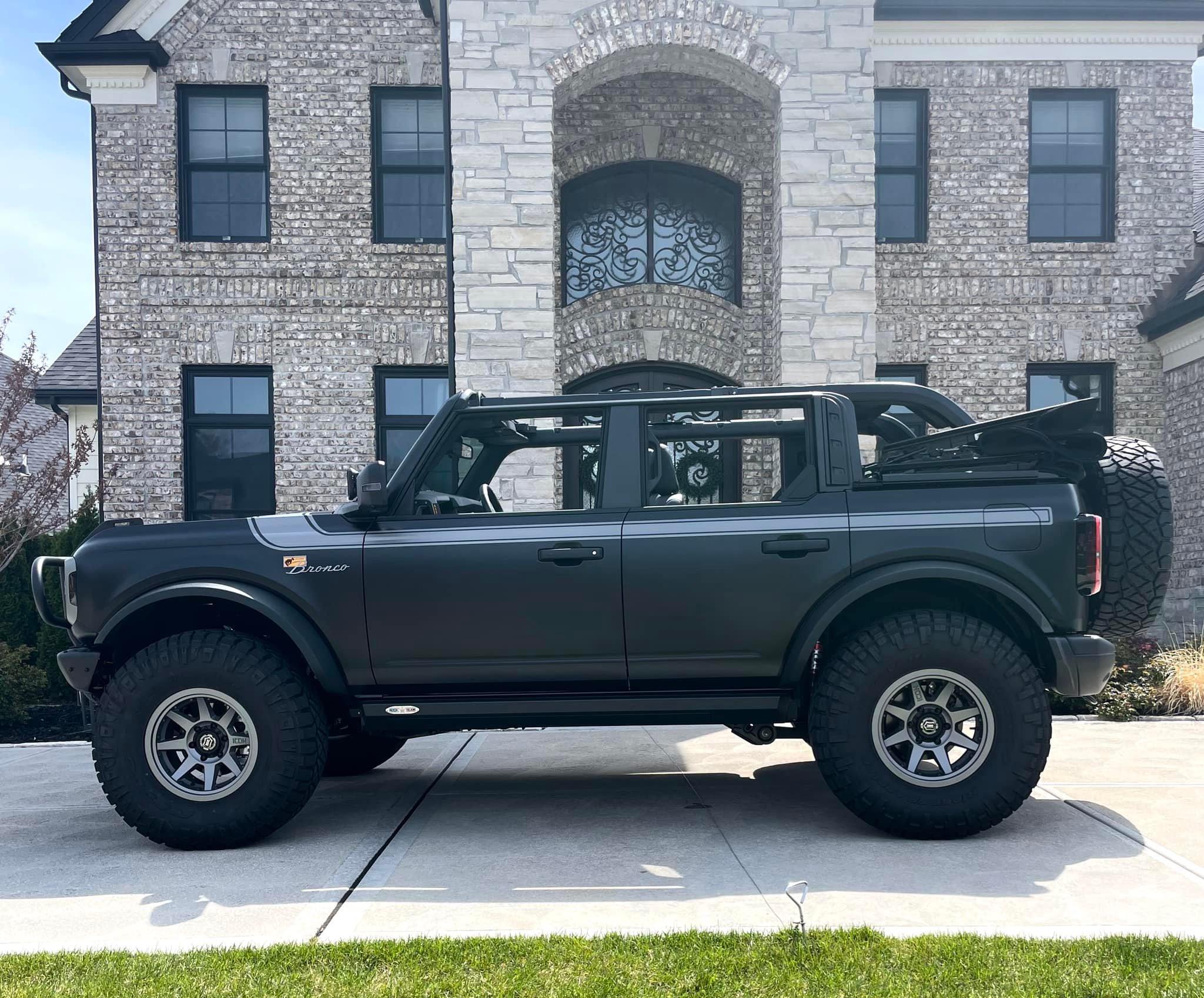 Ford Bronco Stealth Bronco Build With Custom Grill Guard, 37's, 2.5" Lift, Icon Wheels XPEL Stealth Bronco Build 5