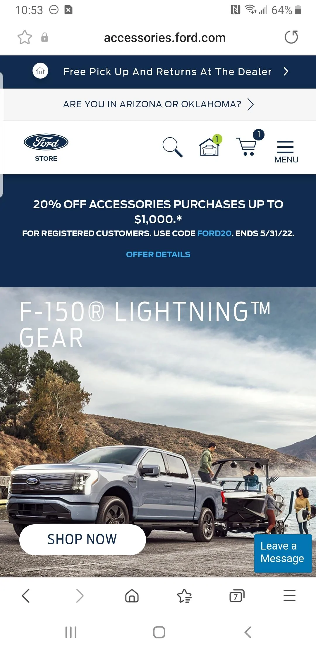 Ford Bronco Ford Acessories 20% off using FORD20 code. Ends 5/31 Screenshot_20220427-225350_Samsung Internet