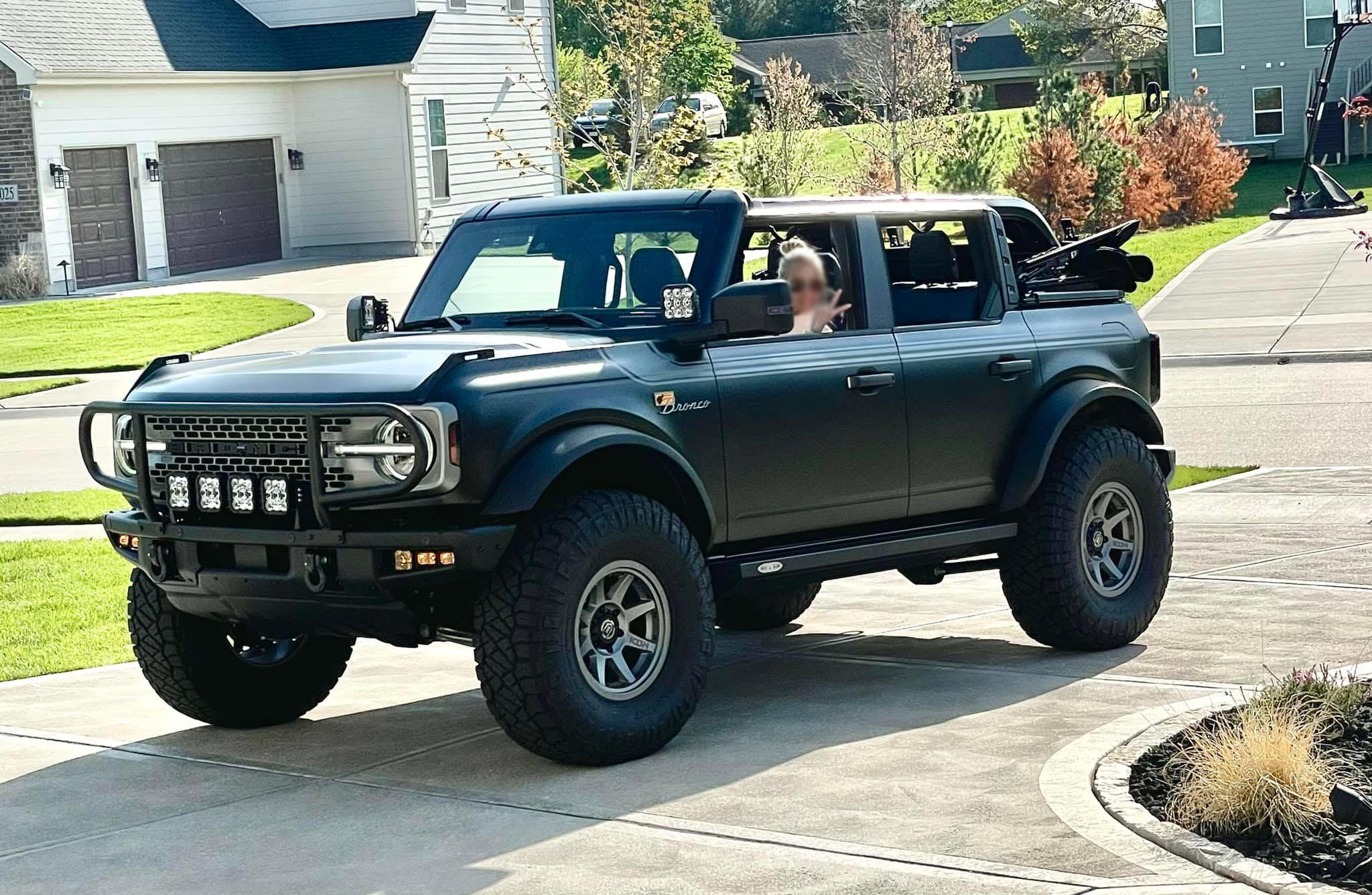 Ford Bronco Stealth Bronco Build With Custom Grill Guard, 37's, 2.5" Lift, Icon Wheels 279354887_10222711172861605_9208196761685844886_n (1)