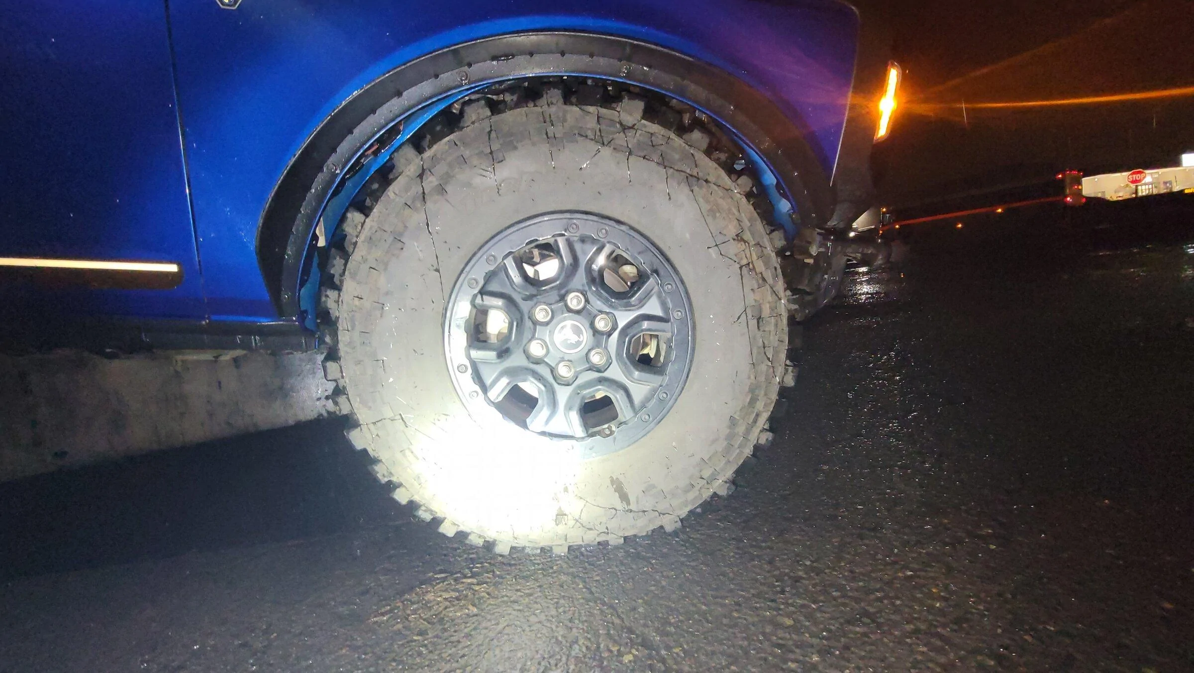 Ford Bronco Added Rough Country RC lifted knuckles ...now have 12.5" Wheel travel.!!! 20220429_215419