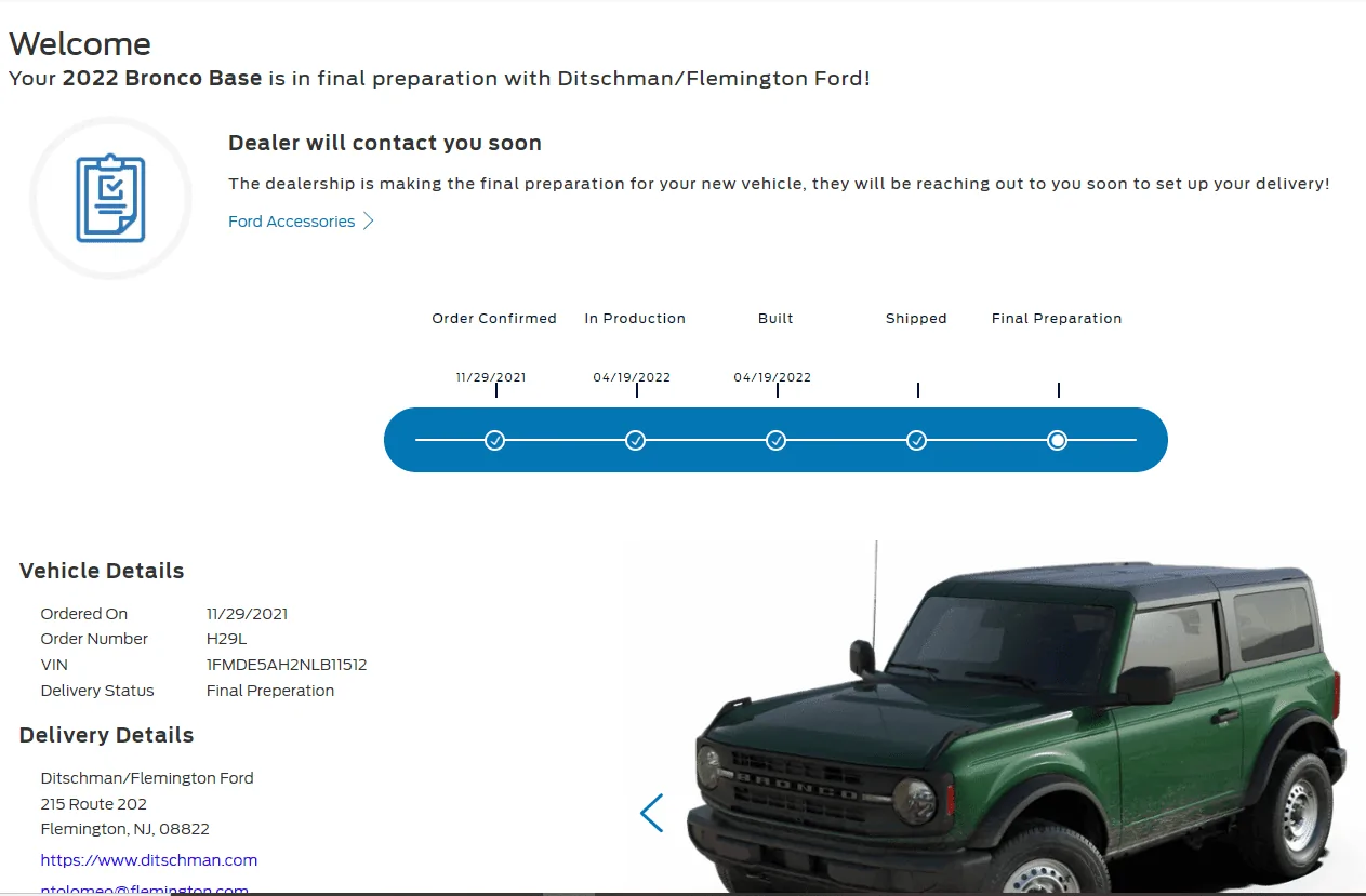 Ford Bronco 🛠 4/11/22 Build Week Group Captur
