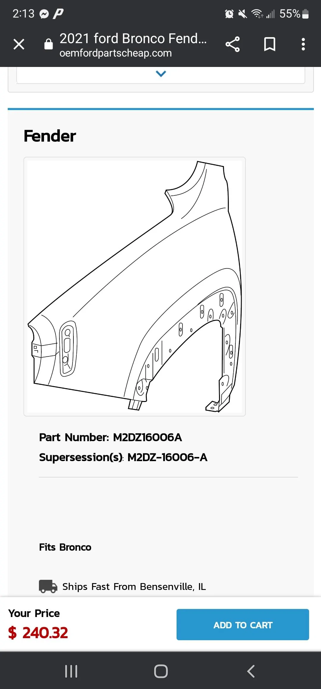 Ford Bronco Anyone had to replace a front quarter panel yet? Screenshot_20220502-141344_Chrom