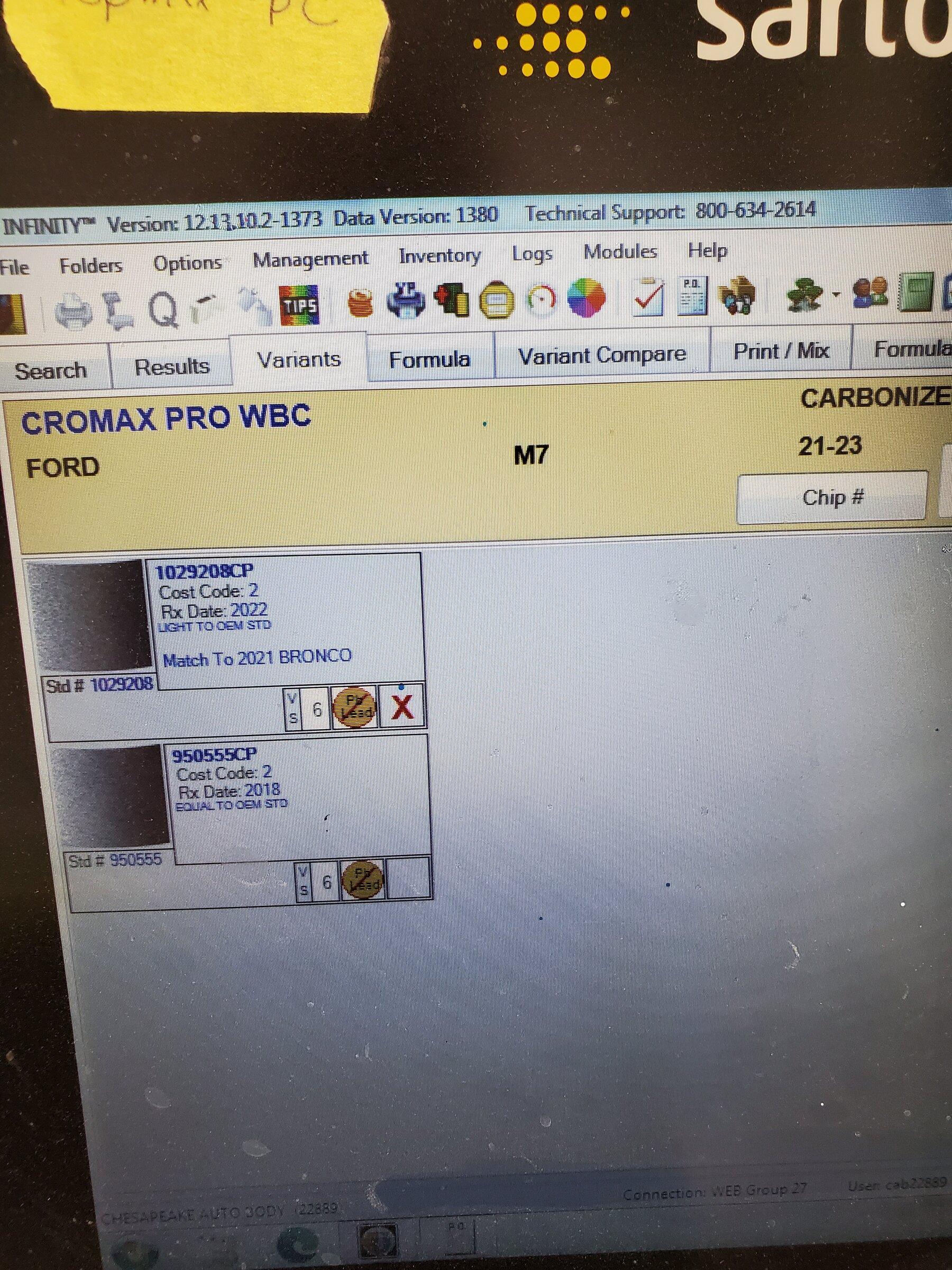 Ford Bronco Ford Paint Codes ? 20220502_141839