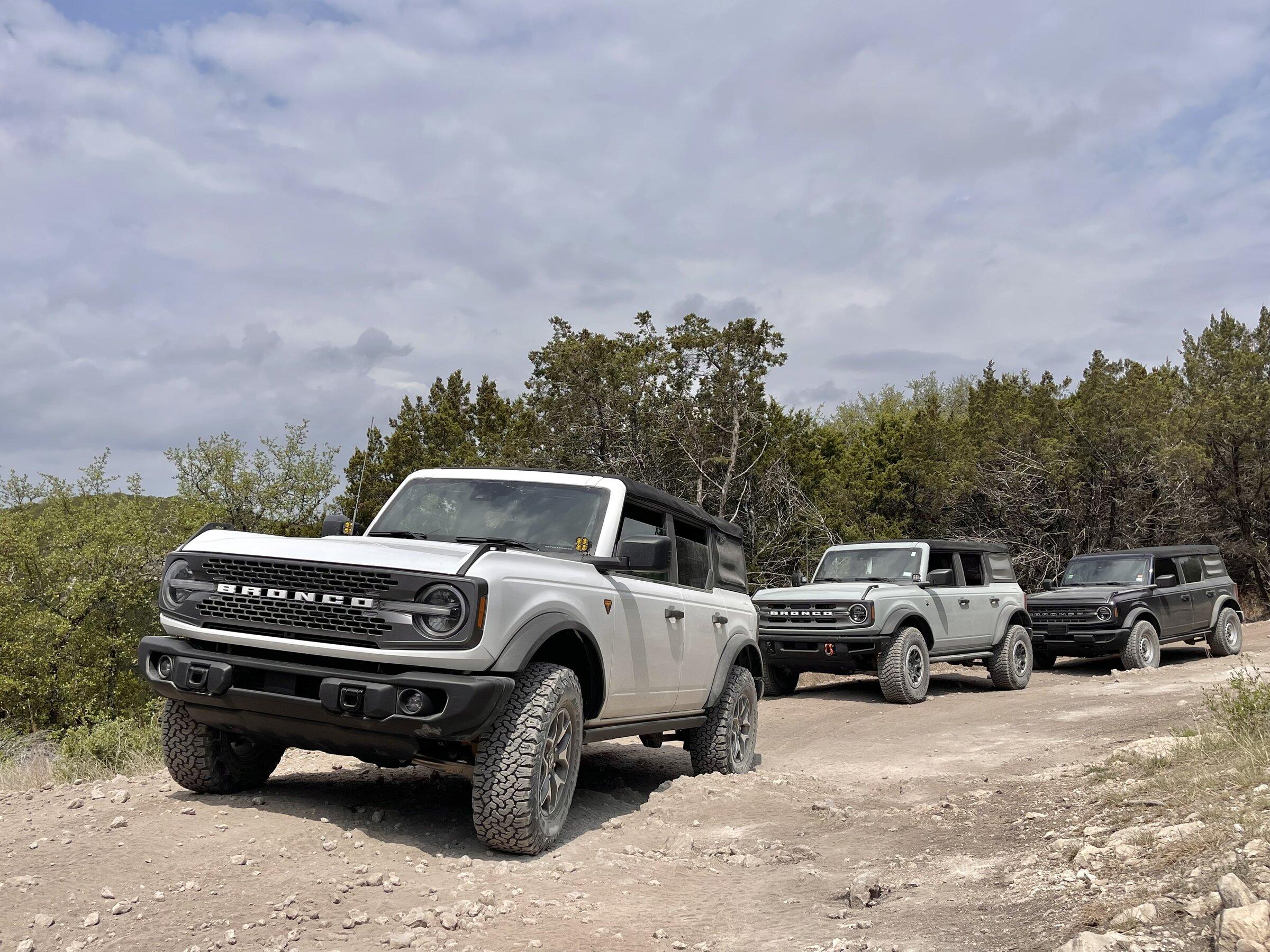 Ford Bronco A couple different Bronco trims testing out 4x4! C150516E-8D84-430C-B044-B19BA178530C
