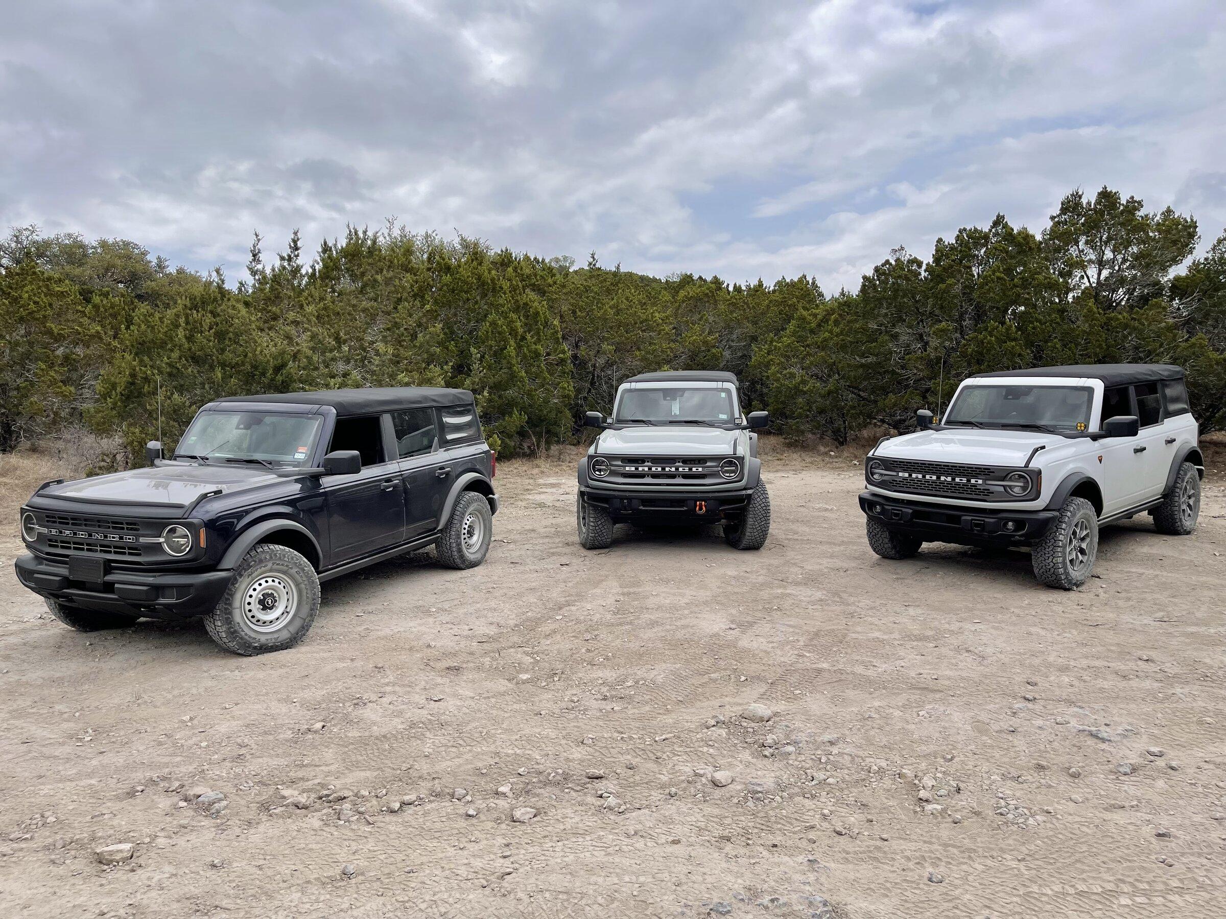 Ford Bronco A couple different Bronco trims testing out 4x4! E0D43189-777A-43ED-8FD4-F98707189B97
