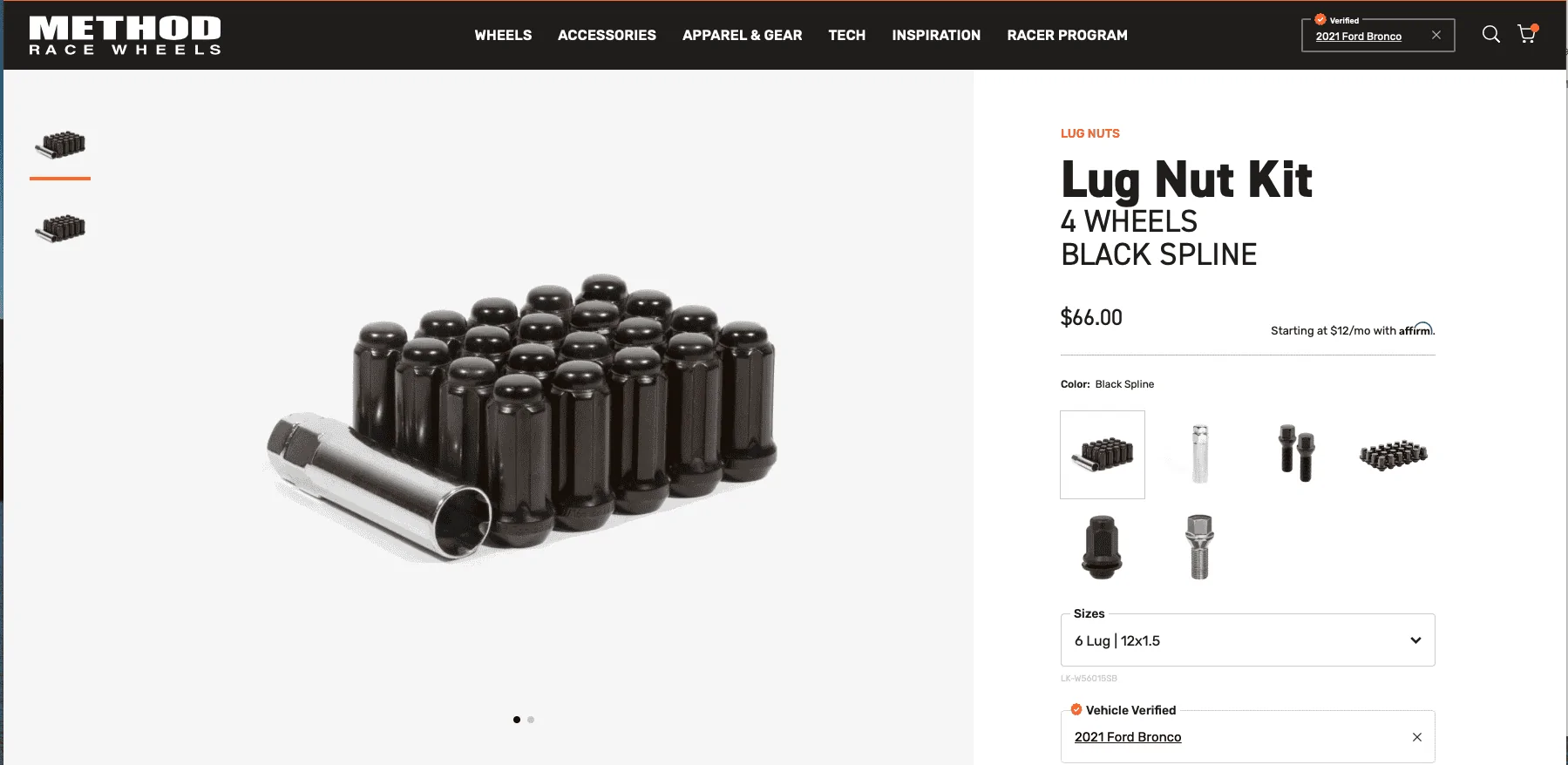 Ford Bronco Method Splined lug nuts buy in Screen Shot 2022-05-04 at 3.42.52 PM
