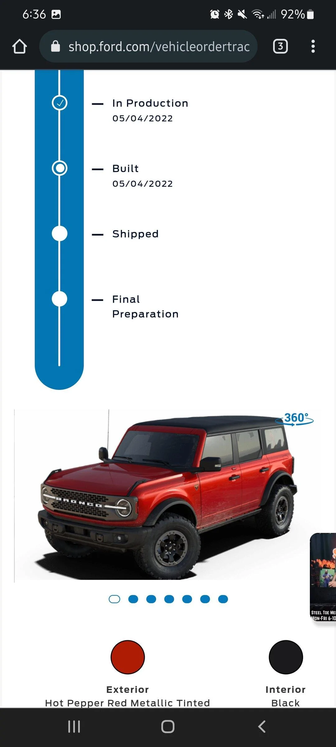 Ford Bronco 5/2/22 Build Week Group Screenshot_20220505-063626_Chrom