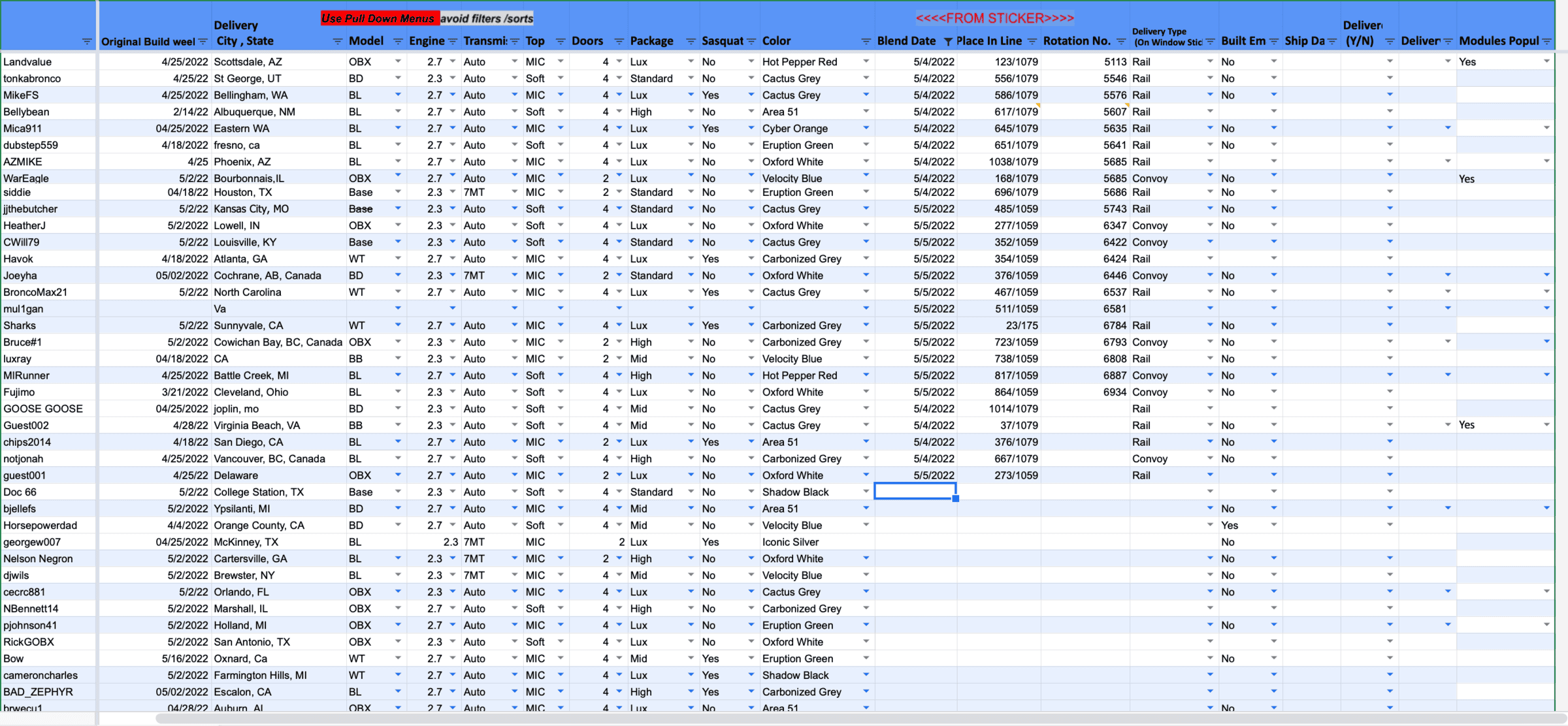 Ford Bronco 5/2/22 Build Week Group Screen Shot 2022-05-05 at 8.52.26 PM