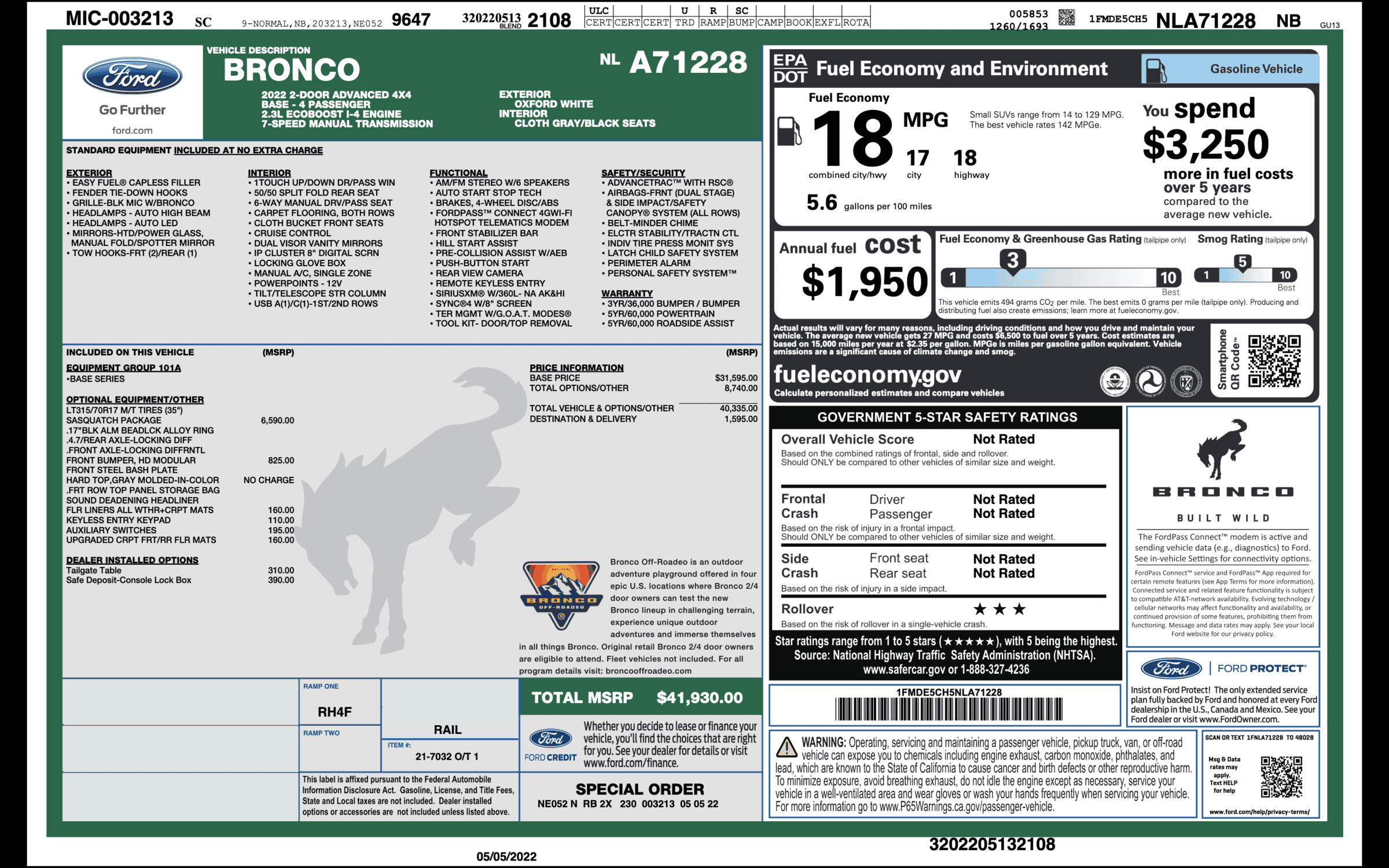 Ford Bronco 5/9 Build Week group. (ManSquatch Week) Screen Shot 2022-05-05 at 10.59.18 PM
