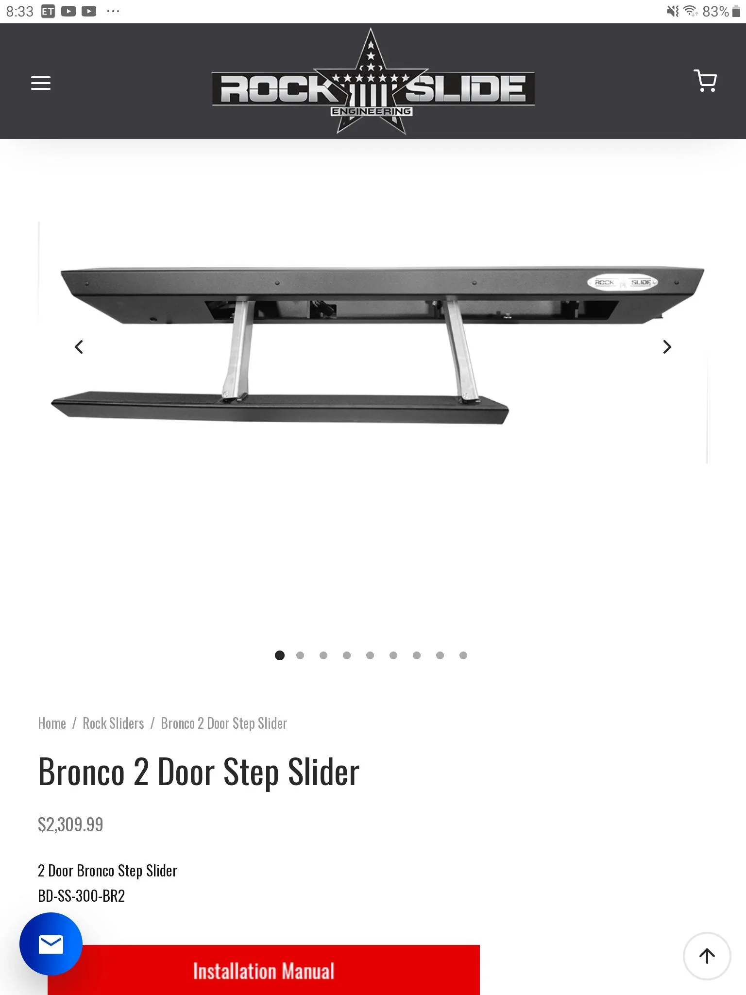 Ford Bronco Rock Slide Engineering 2 door step slider (New in Boxes) Screenshot_20220508-203328_Chrom