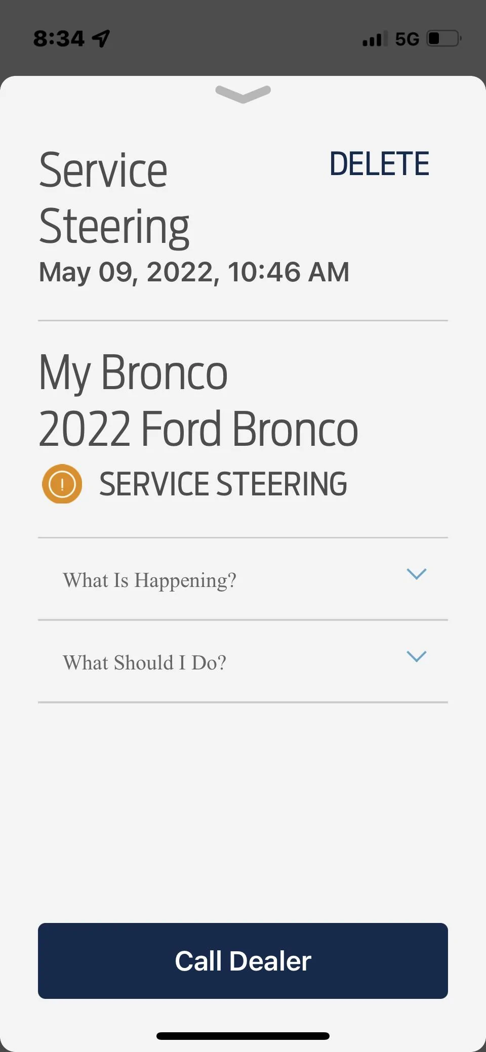Ford Bronco Steering Assist Fault eps fault