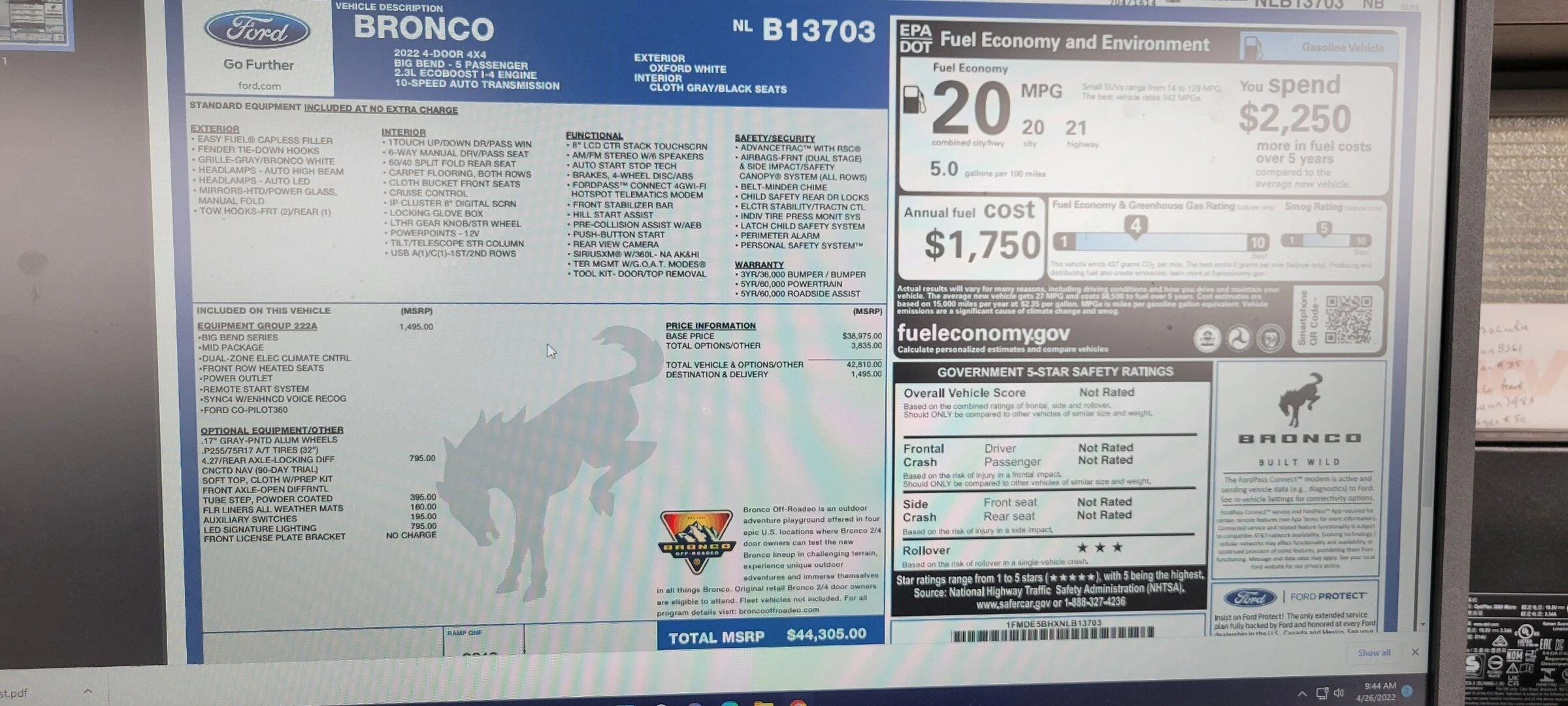 Ford Bronco 2022 bronco big bend 4door CC2ADB6B-CEED-4277-B223-7C5A157EB1CD