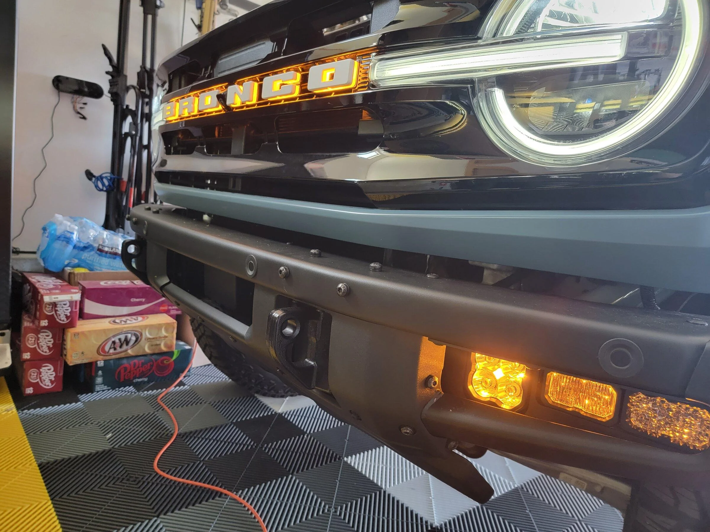 Ford Bronco Changed out standard bumper for Heavy-Duty Modular Bumper. 20220506_152627