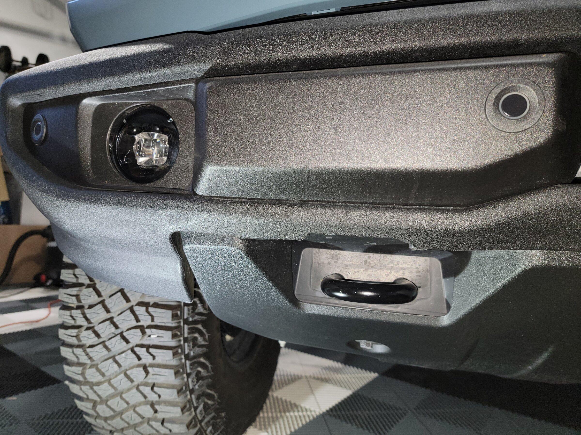 Ford Bronco Changed out standard bumper for Heavy-Duty Modular Bumper. 20220424_110858