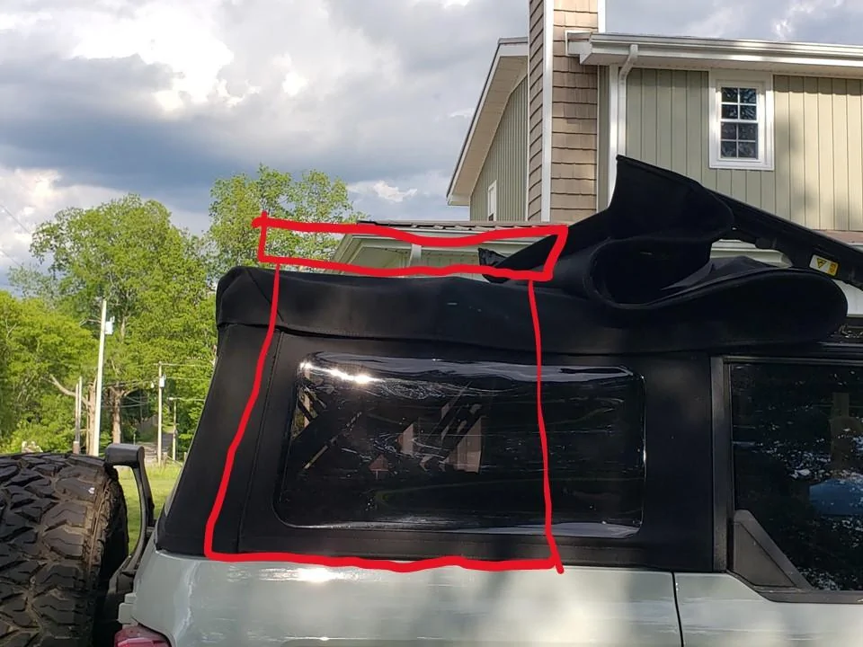 Ford Bronco Idea for soft top half-rack sid