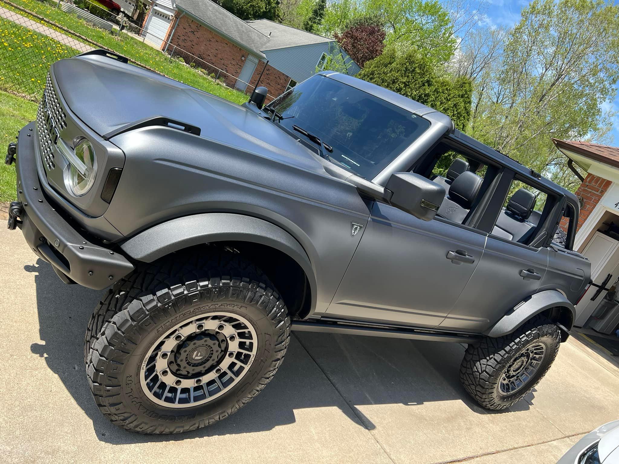 Bronco Carbonized Gray XPEL Stealth PPF Wrap 20%22 Fuel wheels 37%22 Nitto Ridge Grappler tire...jpg