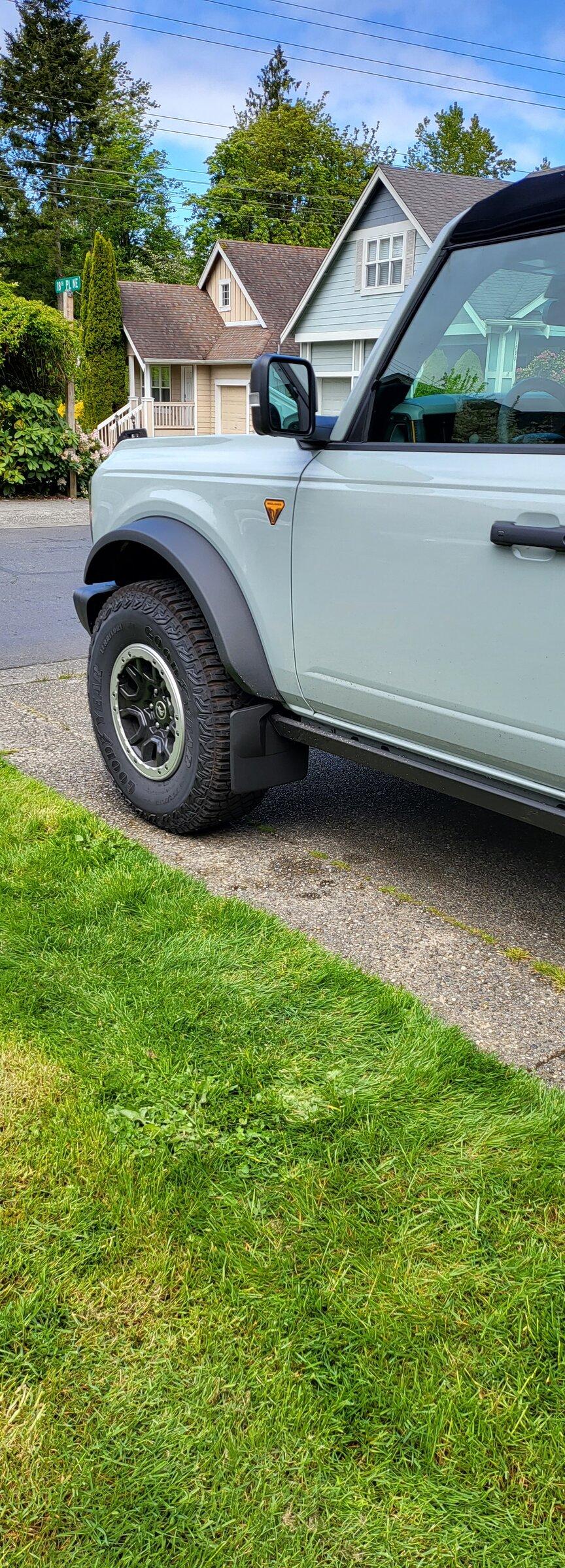 Ford Bronco Added mudflaps this weekend 20220514_113032