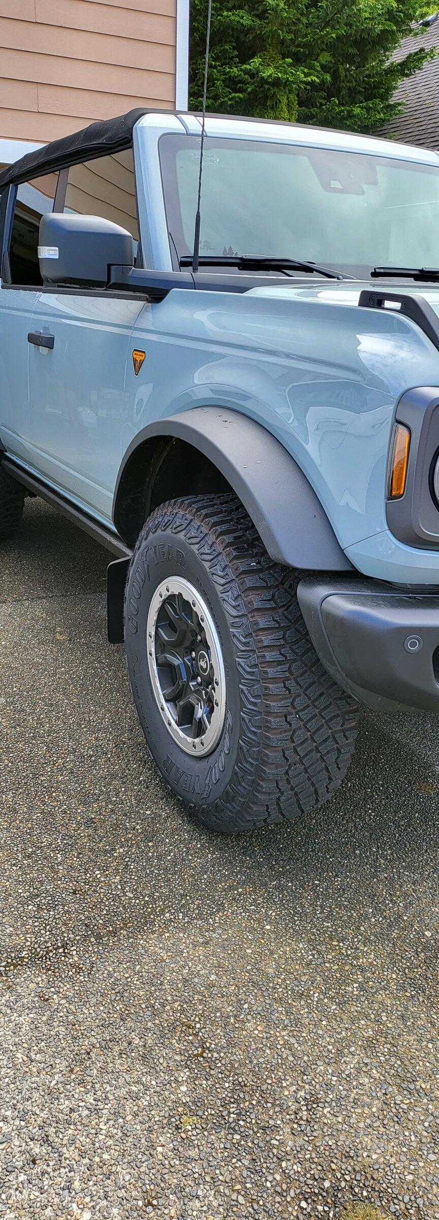 Ford Bronco Added mudflaps this weekend 20220514_113050