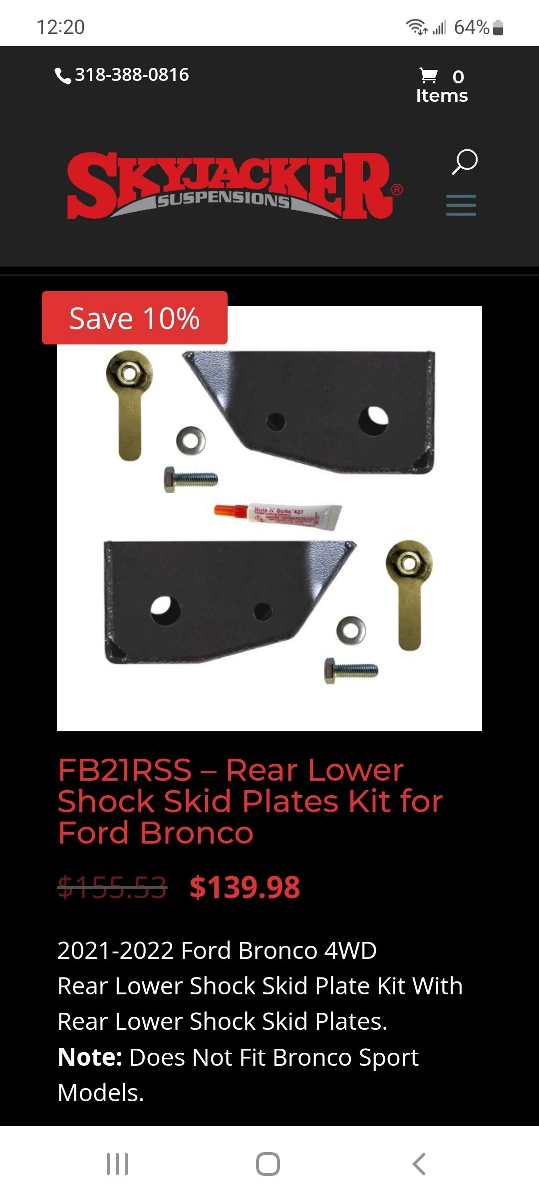 Ford Bronco Rear Shock skid plates Screenshot_20220515-122010_Samsung Internet