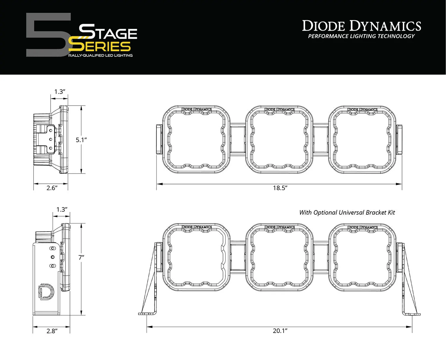 Ford Bronco SS5 CrossLink Lightbar Kits | 2021 Ford Bronco | Diode Dynamics 1652710176448