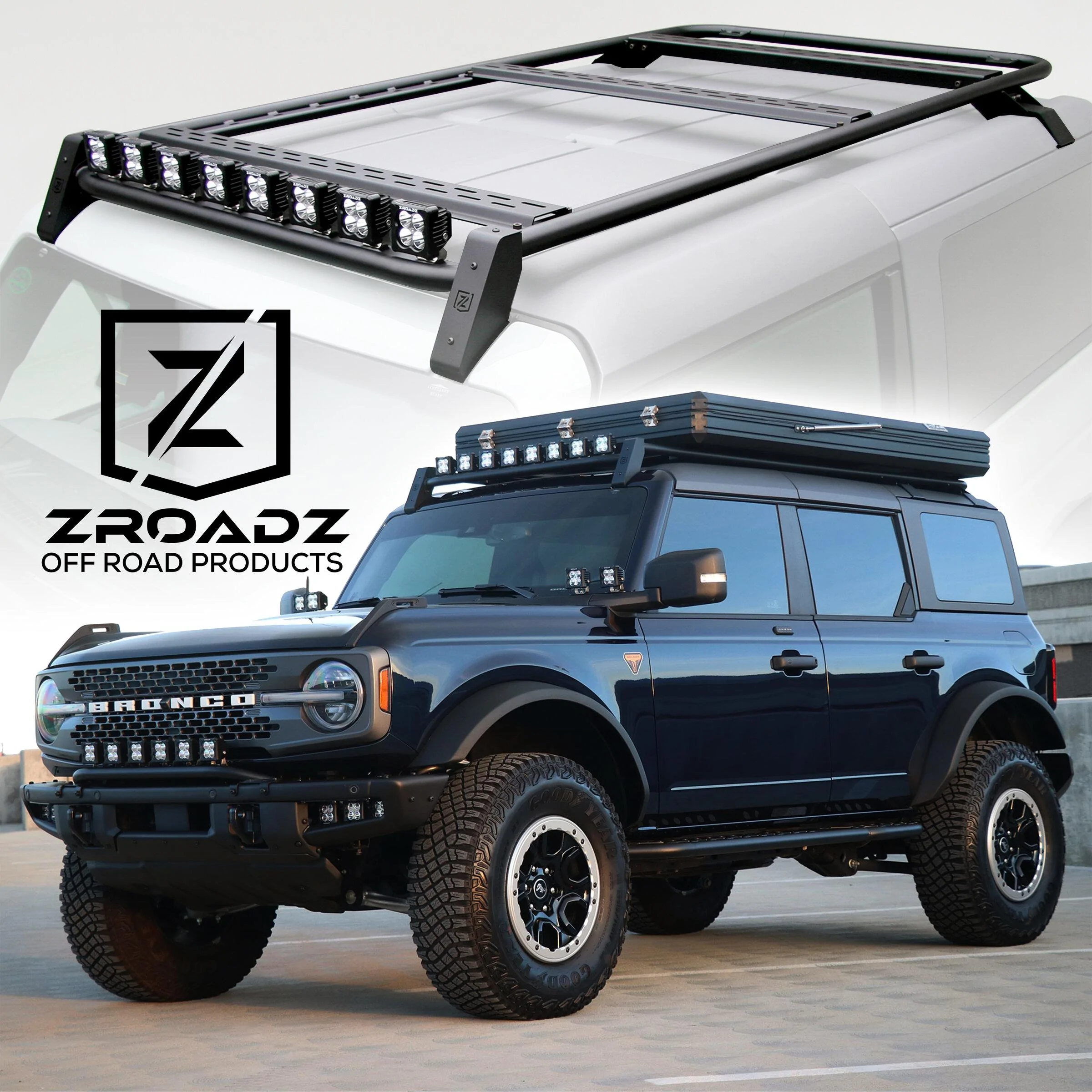 Ford Bronco 2 Door and 4 Door Roof Racks by ZROADZ IG Racks Bronco