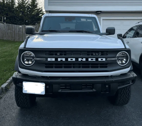 Ford Bronco Front License Plate placement steel