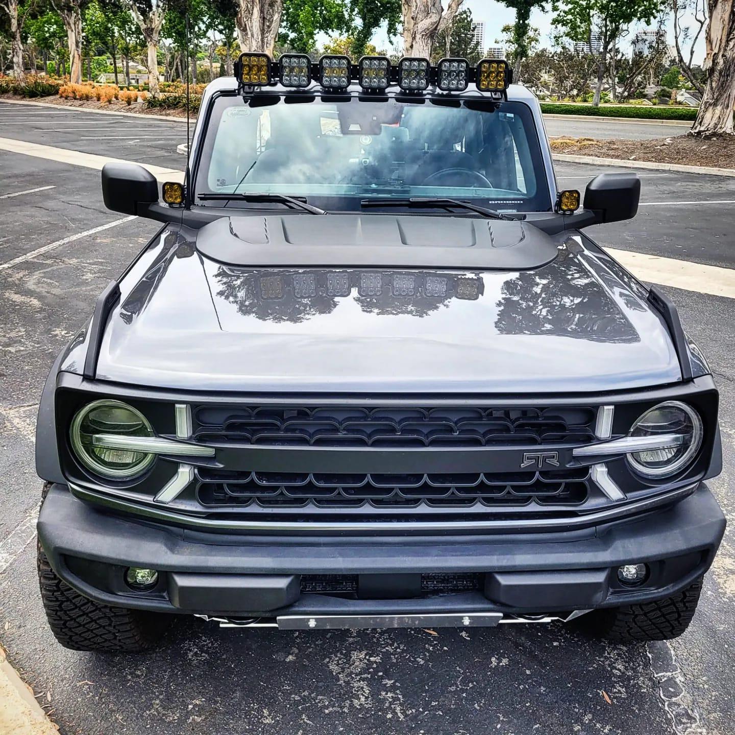 Ford Bronco Carbonized Gray Bronco | RTR Grille, Ford Hood Scoop, Roof Lights, Ditch Lights, Asfir Skids 280228530_10227924711007413_8616836586533661746_n