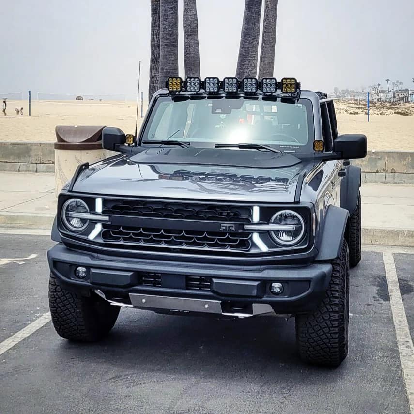 Ford Bronco Carbonized Gray Bronco | RTR Grille, Ford Hood Scoop, Roof Lights, Ditch Lights, Asfir Skids 281849929_10227924708567352_1865784224570058786_n