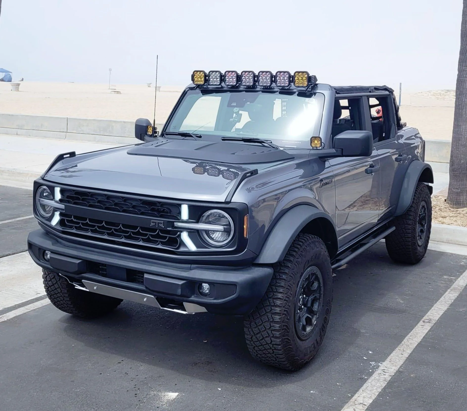 Ford Bronco Carbonized Gray Bronco | RTR Grille, Ford Hood Scoop, Roof Lights, Ditch Lights, Asfir Skids 280766302_10227924711207418_922468118609686199_n