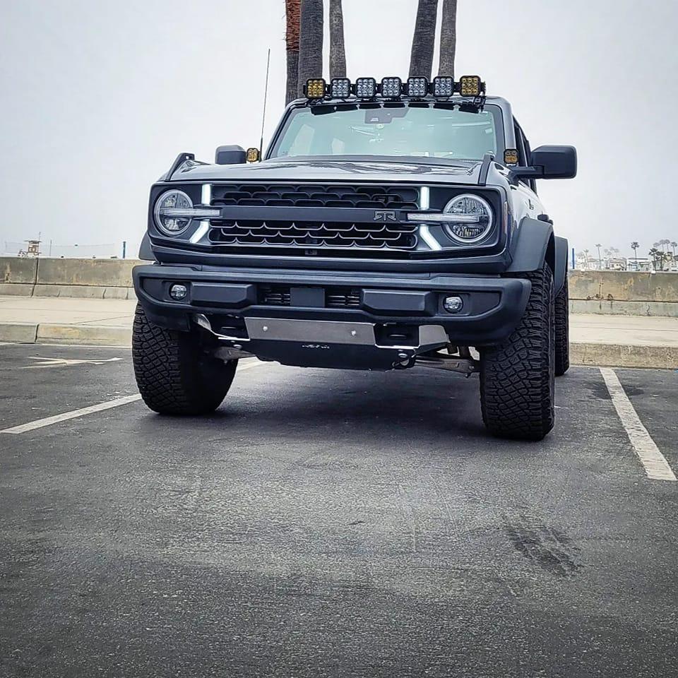 Ford Bronco Carbonized Gray Bronco | RTR Grille, Ford Hood Scoop, Roof Lights, Ditch Lights, Asfir Skids 282196533_10227930808599849_4609678923187925853_n